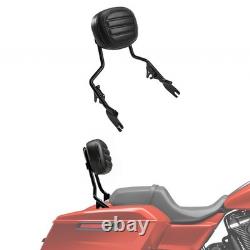 Detachable Passenger Backrest Sissy Bar Fit? For Harley Touring 2009-2025 Black