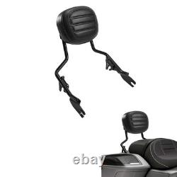 Detachable Passenger Backrest Sissy Bar Fit? For Harley Touring 2009-2025 Black