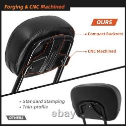 Detachable Passenger Backrest Sissy Bar Fit? For Harley Touring 2009-2025 Black