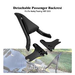 Detachable Sissy Bar Black Backrest Fit For Harley Touring 97-08 Road King Glide