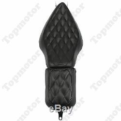 Diamond Stitched Driver Passenger Two Up Tour Seat For Harley 883 1200 2004-up