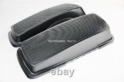 Double 6x9 Speaker Lids 4 Harley HD 93-13 Touring Saddlebag Replace Stock Lids