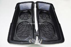 Double 6x9 Speaker Lids 4 Harley HD 93-13 Touring Saddlebag Replace Stock Lids