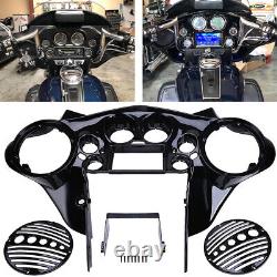 Double DIN Inner Fairing 8 Speaker Covers for Harley Street Electra Glide 98-13