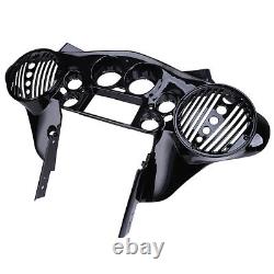 Double DIN Inner Fairing 8 Speaker Covers for Harley Street Electra Glide 98-13