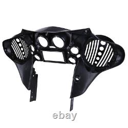 Double DIN Inner Fairing 8 Speaker Covers for Harley Street Electra Glide 98-13