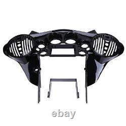 Double DIN Inner Fairing 8 Speaker Covers for Harley Street Electra Glide 98-13