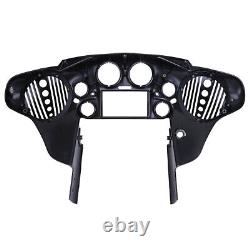 Double DIN Inner Fairing 8 Speaker Covers for Harley Street Electra Glide 98-13