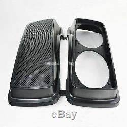 Double Dual 6x9 Speaker Lids Seal Dust Cover 4 Harley HD 93-13 Touring Saddlebag