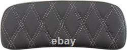 Drag Chopped Tour-Pak Pad Double Diamond Black/Silver Harley Davidson