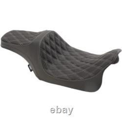 Drag Specialties Predator III Seat Black Double Diamond for Harley 08-21 Touring