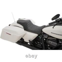 Drag Specialties Predator III Seat Black Double Diamond for Harley 08-21 Touring