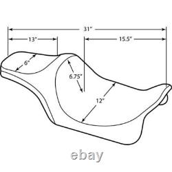 Drag Specialties Predator III Seat Black Double Diamond for Harley 08-21 Touring