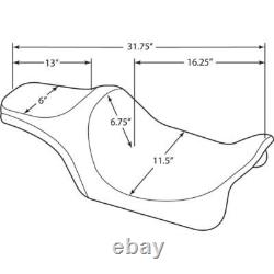 Drag Specialties Predator III Seat Smooth for Harley 97-07 Touring