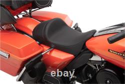Drag Specialties Smooth Leather Solo Seat fits 2008-2025 Harley Touring Models
