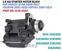 Drag Starter Motor 1.4kw Twin Cam Softail/Touring 07-16 Harley 31621-06A