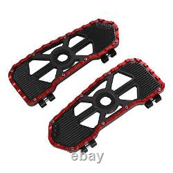 Driver Floorboards Footboards Fit For Harley Touring Road Glide 09-23 Black Red