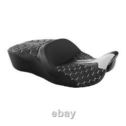 Driver Passenger Gel Seat Fit For Harley Davidson Touring Road Glide King 09-Up