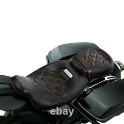 Driver Passenger Pillion Seat Fit For Harley Touring Road Street Glide 2009-2021