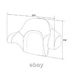 Driver Passenger Seat Backrest Fit For Harley Touring Road King Tri Glide 14-23