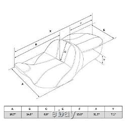 Driver Passenger Seat Backrest Fit For Harley Touring Road King Tri Glide 14-23