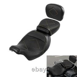 Driver & Passenger Seat Backrest Pad Fit For Harley Touring Road Glide 2009-2023