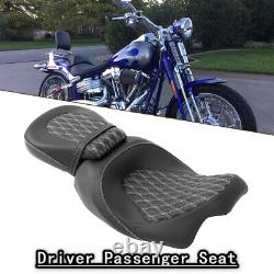 Driver Passenger Seat Black Motor Waterproof Fit For Harley Touring Road King