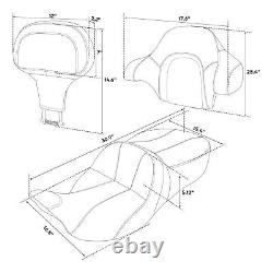 Driver Passenger Seat Pad Backrest Fit For Harley Touring Electra Glide 2014-Up