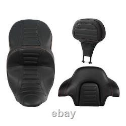 Driver Passenger Seat Pad Backrest Fit For Harley Touring Electra Glide 2014-Up