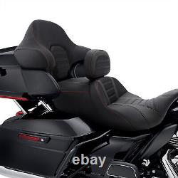 Driver Passenger Seat Pad Backrest Fit For Harley Touring Electra Glide 2014-Up