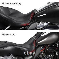 Driver Passenger Seat &Rider Backrest Pad Fit For Harley Touring Glide 2009-2023