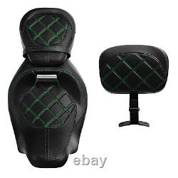 Driver Passenger Seats Backrest Pad Fit For Harley Touring CVO Road Glide 09-23