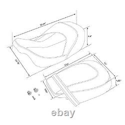 Driver Passenger Seats Backrest Pad Fit For Harley Touring CVO Road Glide 09-23