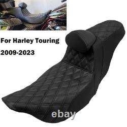 Driver Passenger Step-Up Seat with Backrest For Harley Touring Road Street Glide Driver Passenger Step-Up Seat with Backrest For Harley Touring Road Street Glide