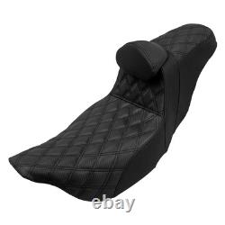 Driver Passenger Step-Up Seat with Backrest For Harley Touring Road Street Glide