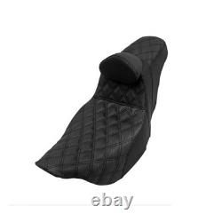 Driver Passenger Step-Up Seat with Backrest For Harley Touring Road Street Glide
