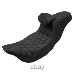 Driver Passenger Step-Up Seat with Backrest For Harley Touring Road Street Glide Driver Passenger Step-Up Seat with Backrest For Harley Touring Road Street Glide