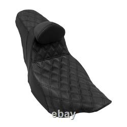 Driver Passenger Step-Up Seat with Backrest For Harley Touring Road Street Glide