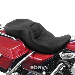 Driver Rider Passenger Seat Fit For Harley Touring Electra Glide1997-2007 Black