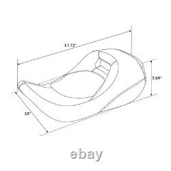 Driver Solo Rider Seat Fit For Harley Touring Street Glide Baggers 2008-24 Black