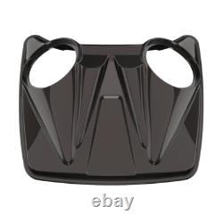 Dual 8'' Speaker Lids BLACK JACK METALLIC For Harley Tour Pack