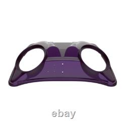 Dual 8'' Speaker Lids HARD CANDY MYSTIC PURPLE FLAKE For Harley Tour Pak Pack