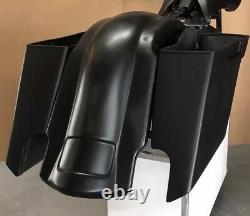 Dual Exhaust Stretched Saddle Bags 6 Inches Fender Harley Davidson Touring Flh