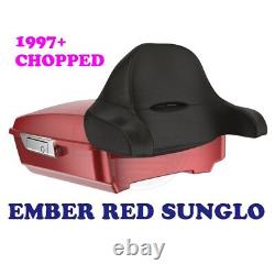 Ember Red Sunglo Chopped Tour Pak Pack Trunk Latch For Harley 97+ Road FLTRX