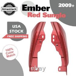 Ember Red Sunglo Mid Frame Air Deflectors Heat Shield Trim Covers For 09+ Harley