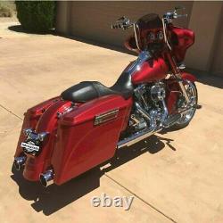 Ember Red Sunglo Stretched Extended Saddlebags Fits Harley Electra Touring 93-13