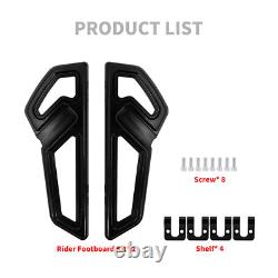 Empire Black Driver Footboards Floorboards For Harley Touring Street Road Glide