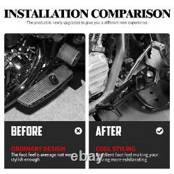 Empire Black Driver Footboards Floorboards For Harley Touring Street Road Glide