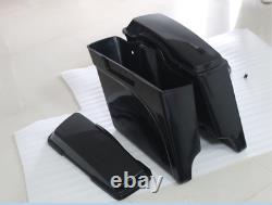 Extended Saddlebags Fits For Harley Touring Electra Street Glide 93-13 Unpainted