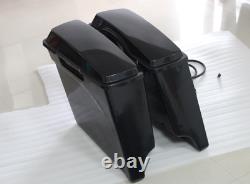 Extended Saddlebags Fits For Harley Touring Electra Street Glide 93-13 Unpainted